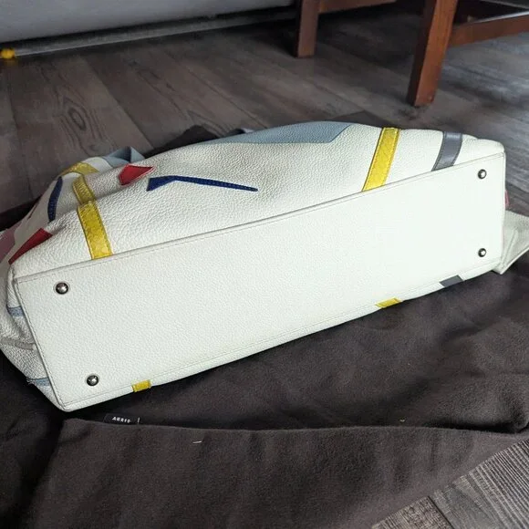 Akris Ai Medium Leather Shoulder Tote Special Edition Avant Garde Patchwork - Picture 15 of 16